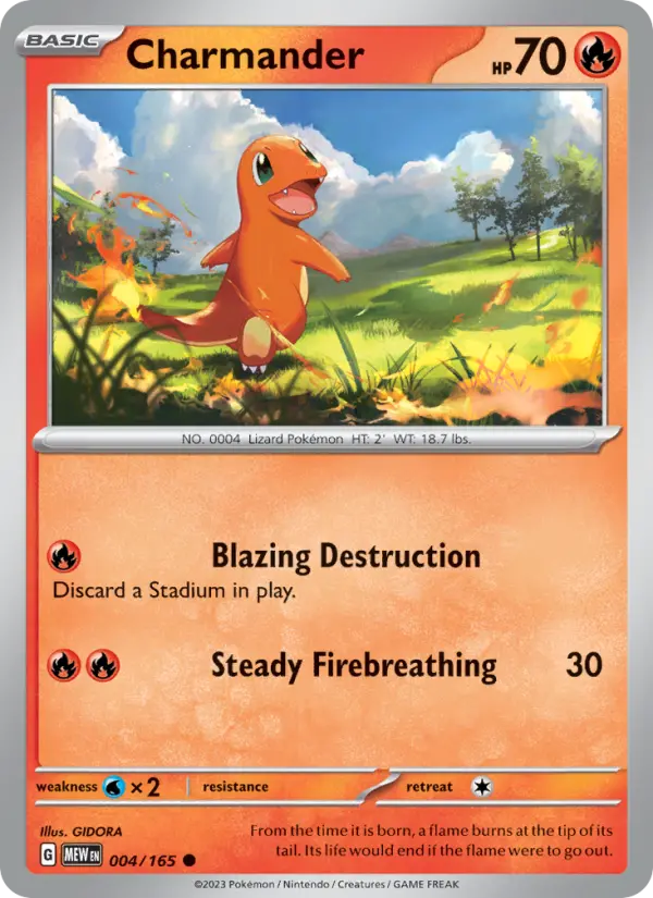 Charmander - 004 - 151 - LevelupCards.nl
