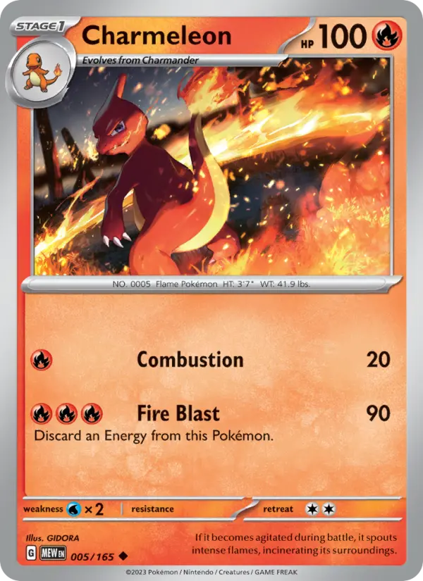 Charmeleon - 005 - 151 - LevelupCards.nl