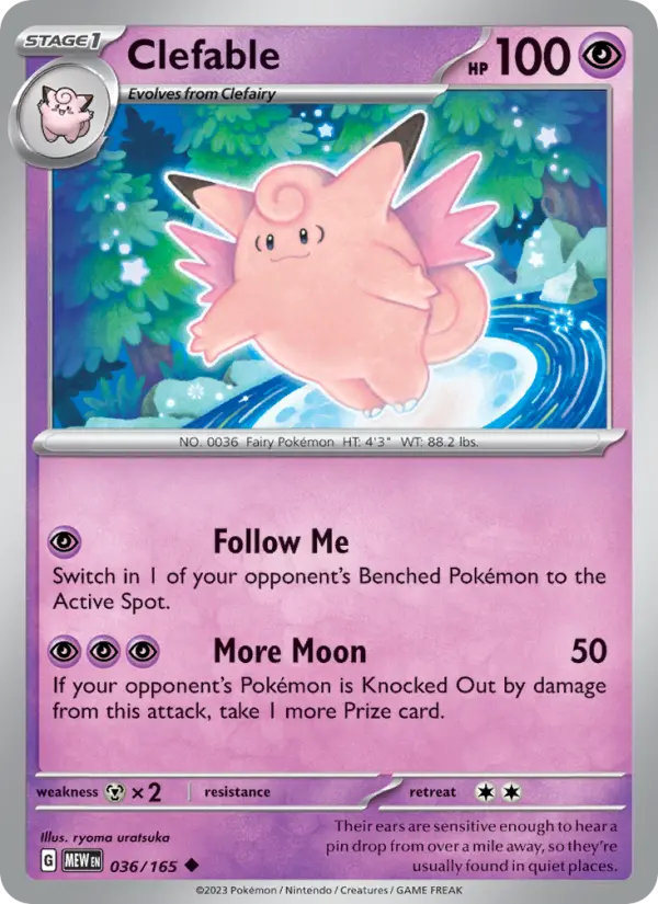 Clefable - 036 - 151 - LevelupCards.nl