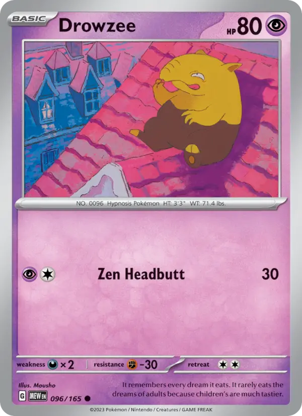 Drowzee - 096 - 151 - LevelupCards.nl