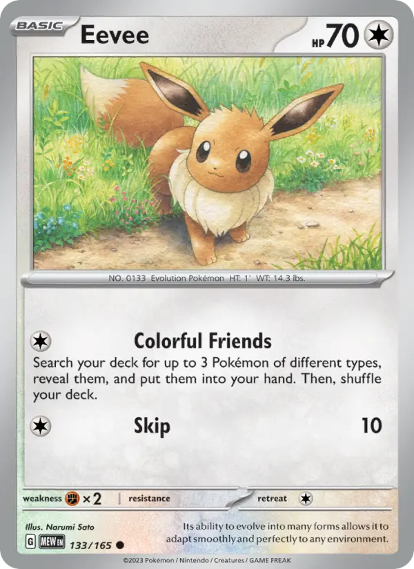 Eevee - 133 - 151 - LevelupCards.nl