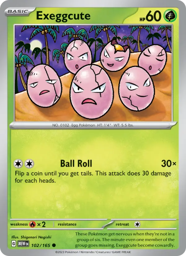 Exeggcute - 102 - 151 - LevelupCards.nl