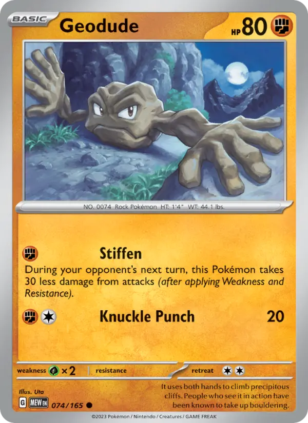 Geodude - 074 - 151 - LevelupCards.nl