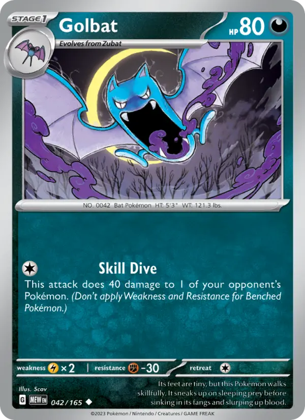 Golbat - 042 - 151 - LevelupCards.nl