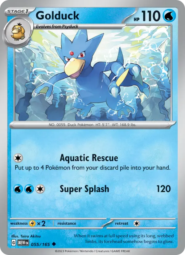 Golduck - 055 - 151 - LevelupCards.nl