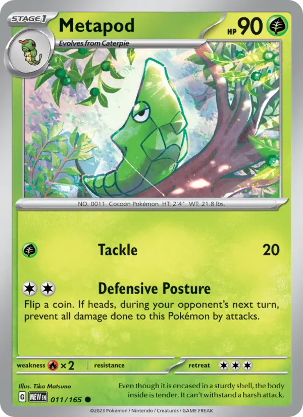Metapod - 011 - 151 - LevelupCards.nl