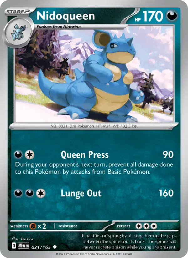 Nidoqueen - 031 - 151 - LevelupCards.nl