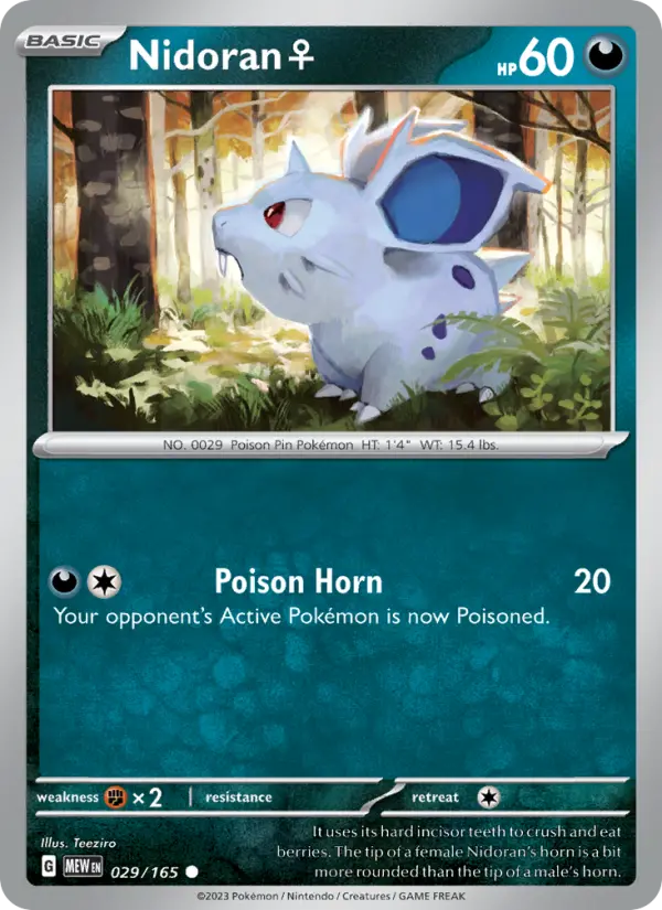 Nidoran♀ - 029 - 151 - LevelupCards.nl