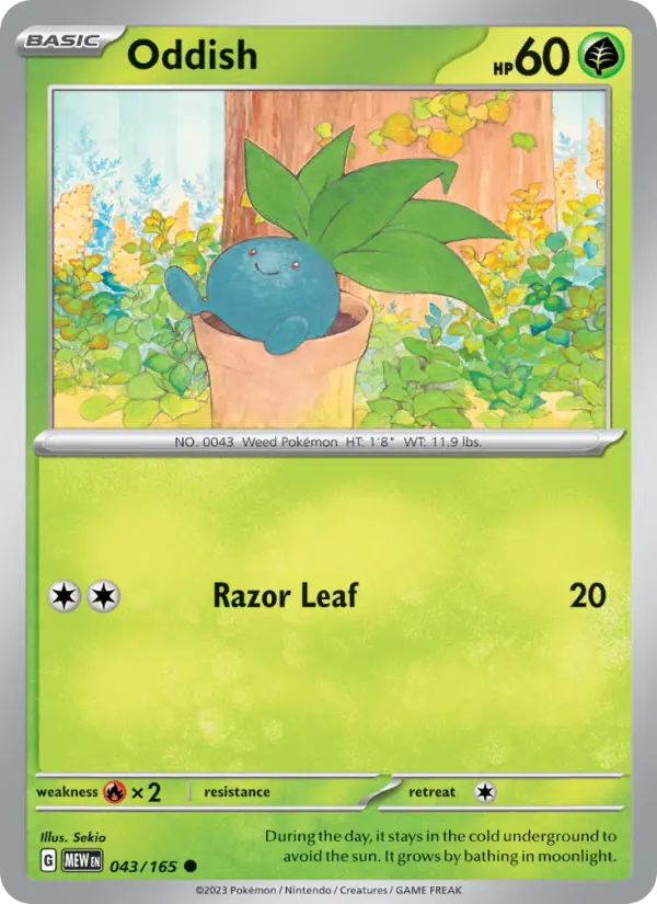 Oddish - 043 - 151 - LevelupCards.nl