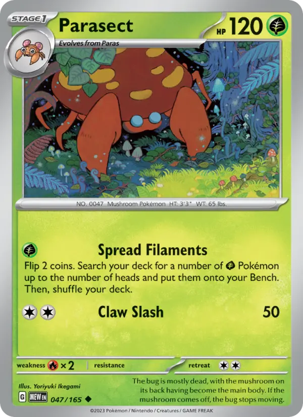 Parasect - 047 - 151 - LevelupCards.nl