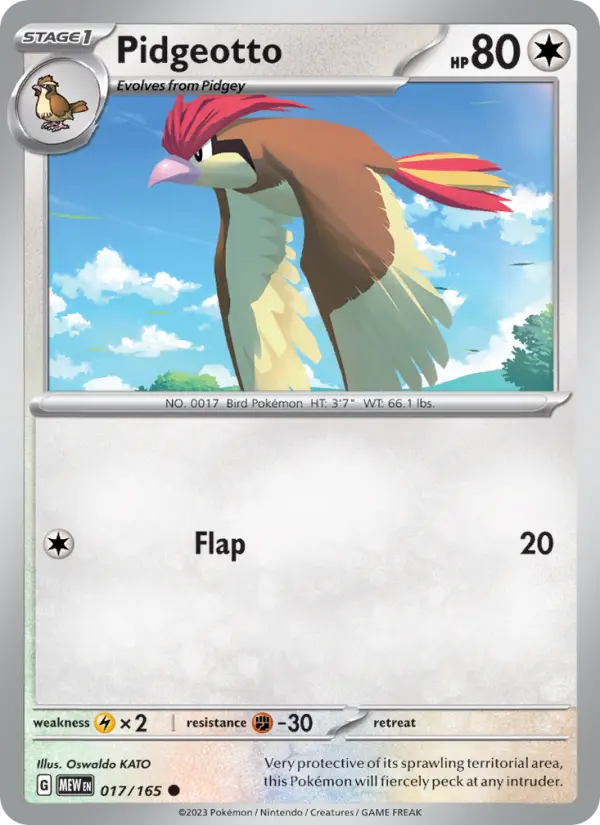 Pidgeotto - 017 - 151 - LevelupCards.nl