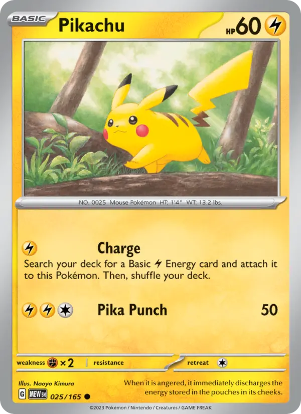 Pikachu - 025 - 151 - LevelupCards.nl