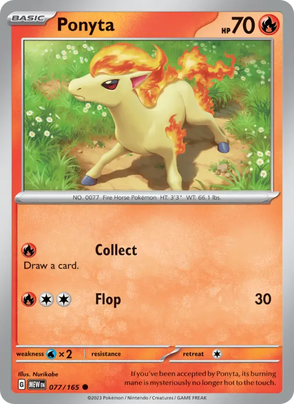 Ponyta - 077 - 151 - LevelupCards.nl