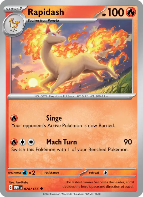 Rapidash - 078 - 151 - LevelupCards.nl