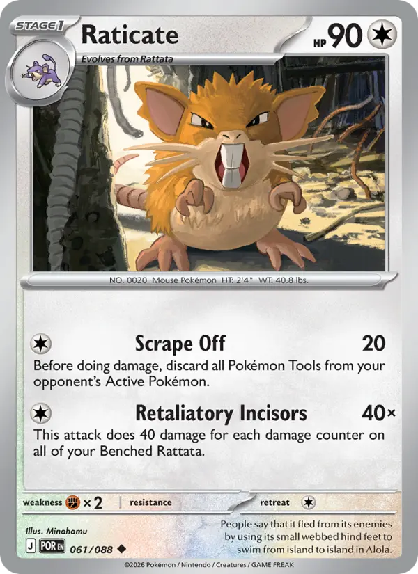Raticate - 061 - Perfect Order - LevelupCards.nl