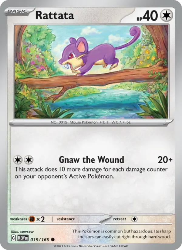 Rattata - 019 - 151 - LevelupCards.nl