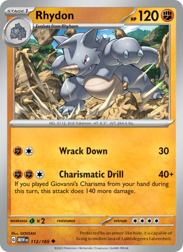 Rhydon - 112 - 151 - LevelupCards.nl