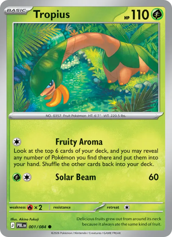 Tropius - 001 - Pitch Black - LevelupCards.nl