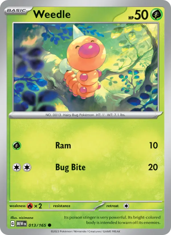 Weedle - 013 - 151 - LevelupCards.nl