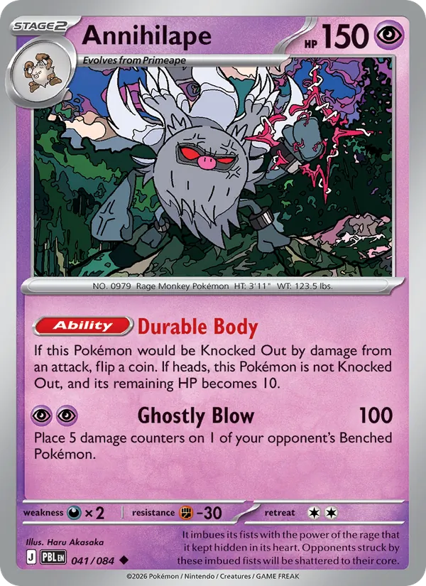Annihilape - 041 - Pitch Black - LevelupCards.nl