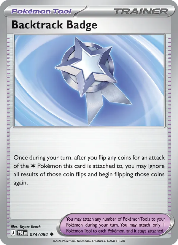 Backtrack Badge - 074 - Pitch Black - LevelupCards.nl