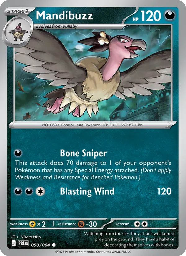 Mandibuzz - 050 - Pitch Black - LevelupCards.nl