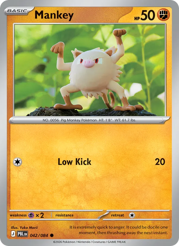 Mankey - 042 - Pitch Black - LevelupCards.nl