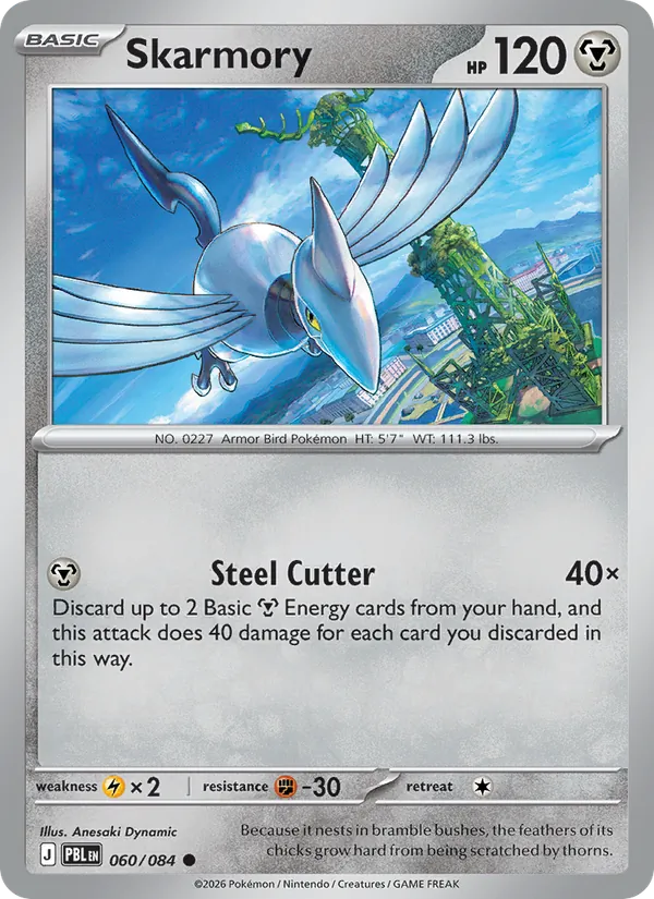 Skarmory - 060 - Pitch Black - LevelupCards.nl